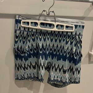 Outdoor Voices Zigzag Patterned Bike Shorts